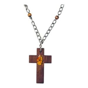 Cross necklace with Mary and Christ​​